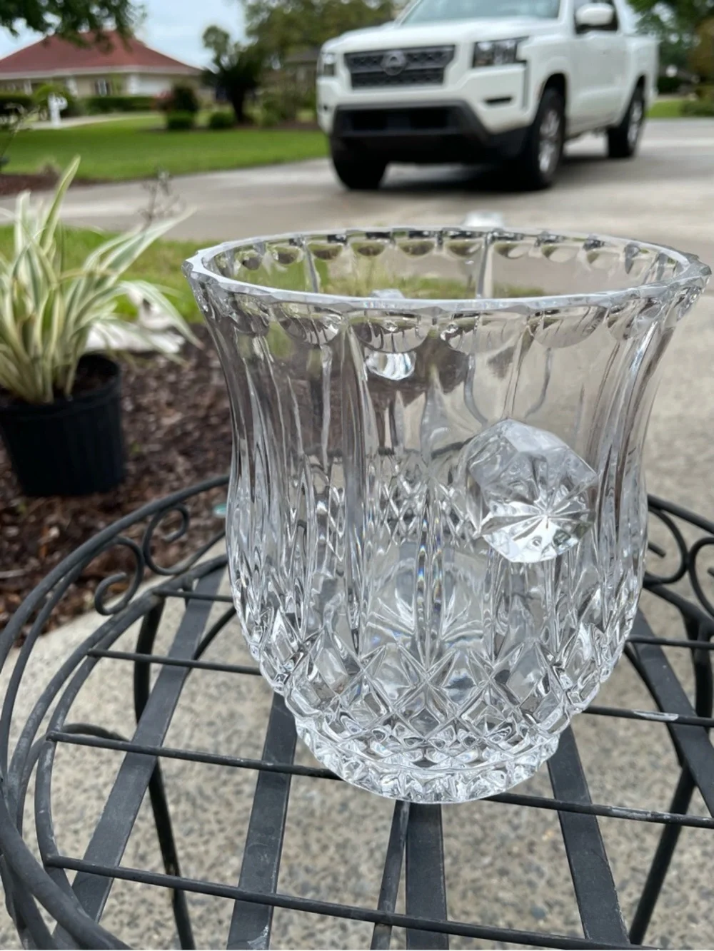 Gorham King Edward Crystal Ice Bucket Vintage Lead Crystal